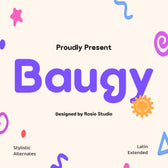 Baugy Fun Display Logo Font