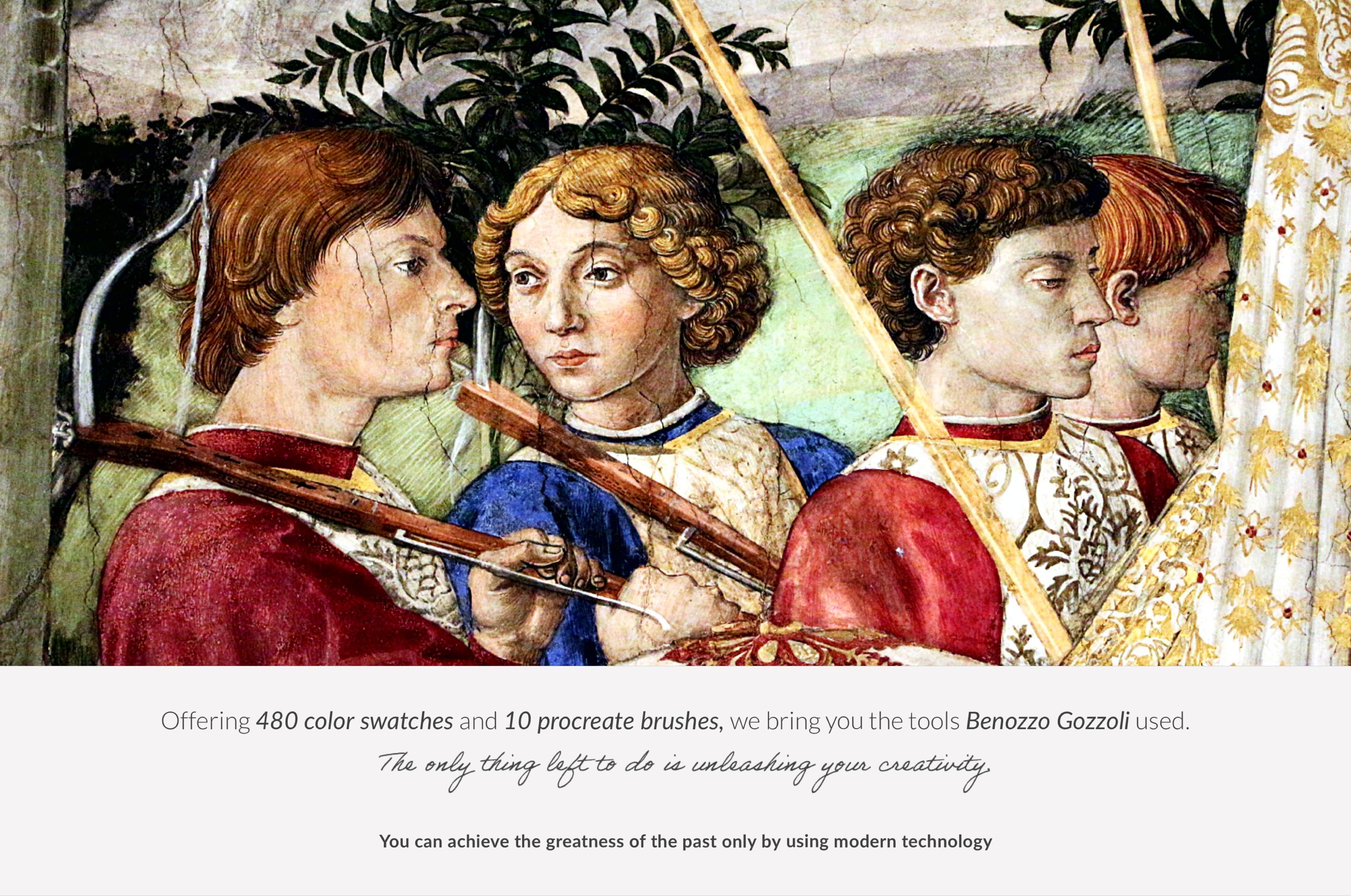 Benozzo Gozzoli Procreate Brushes & Color Palettes