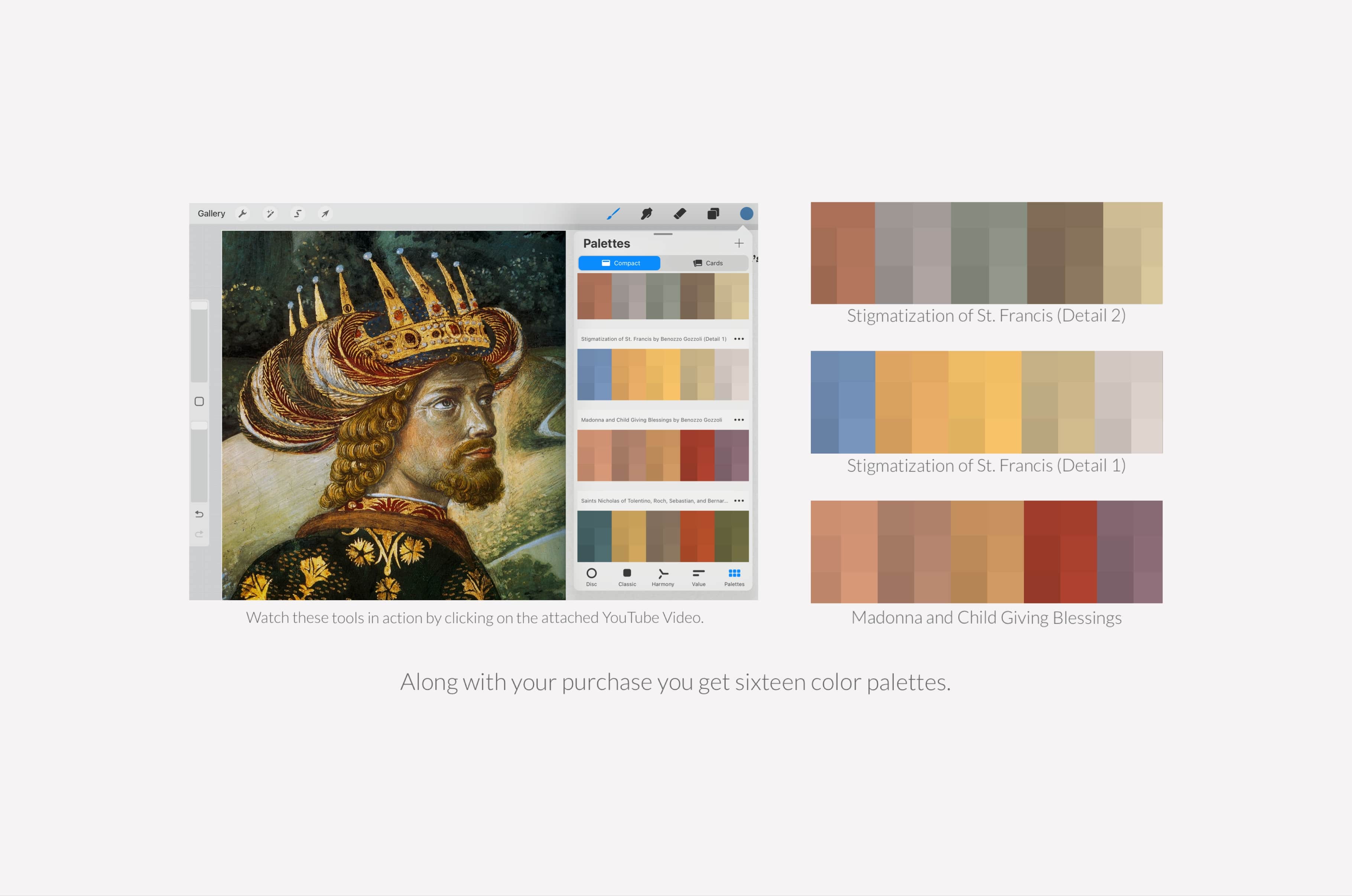 Benozzo Gozzoli Procreate Brushes & Color Palettes