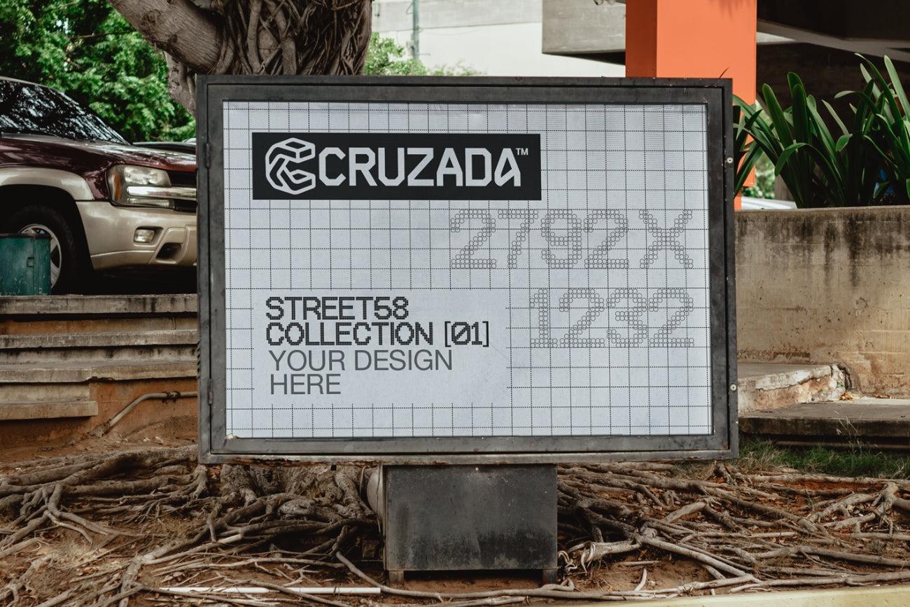 Billboard On Parking Mockup