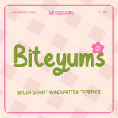 Biteyums Brush Script Handwritten Font