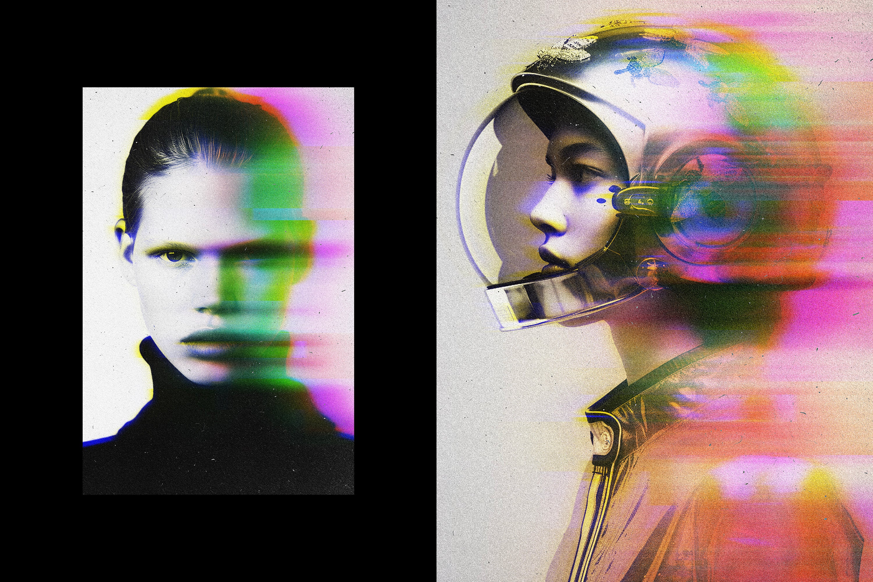 Blur Glitch Photo Effect