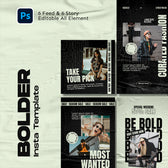 Bolder Streetwear Instagram Templates – 12 Photoshop Templates