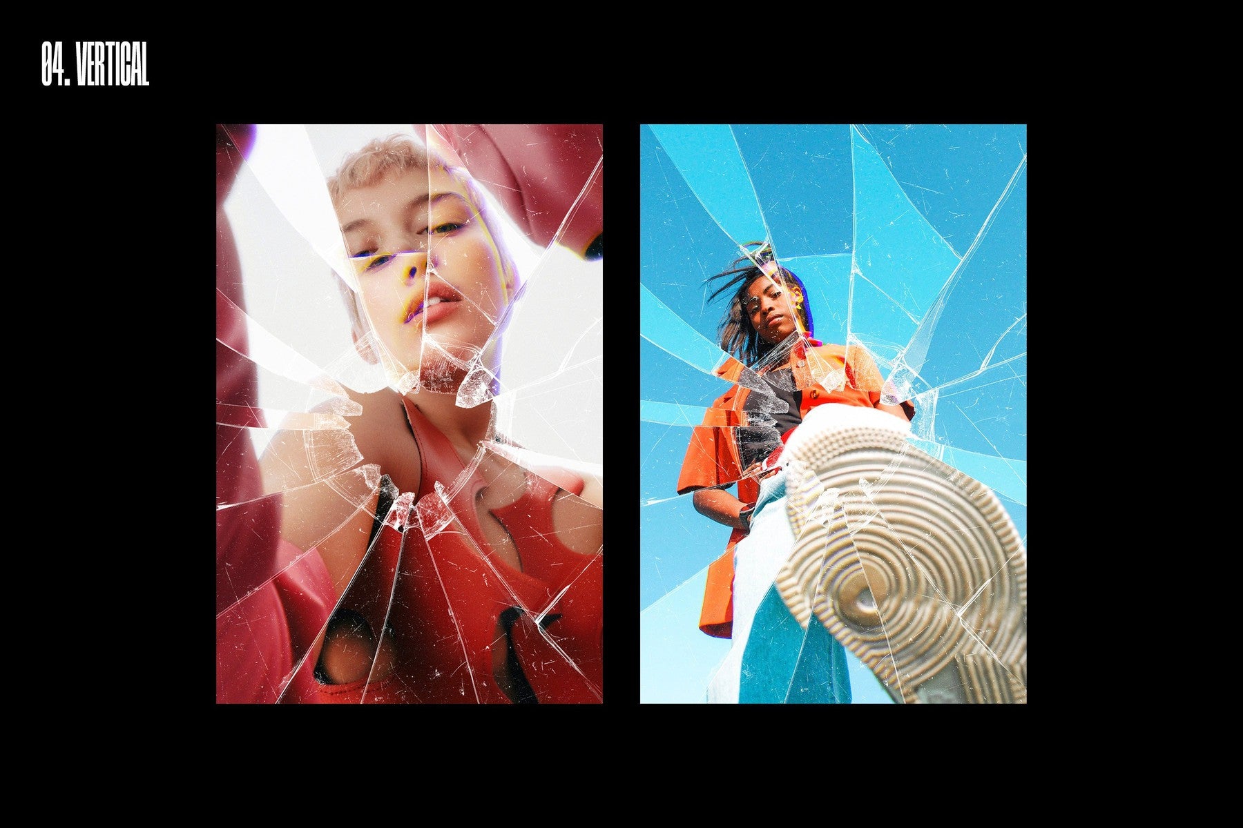 Broken Glass Photo Effects Bundle