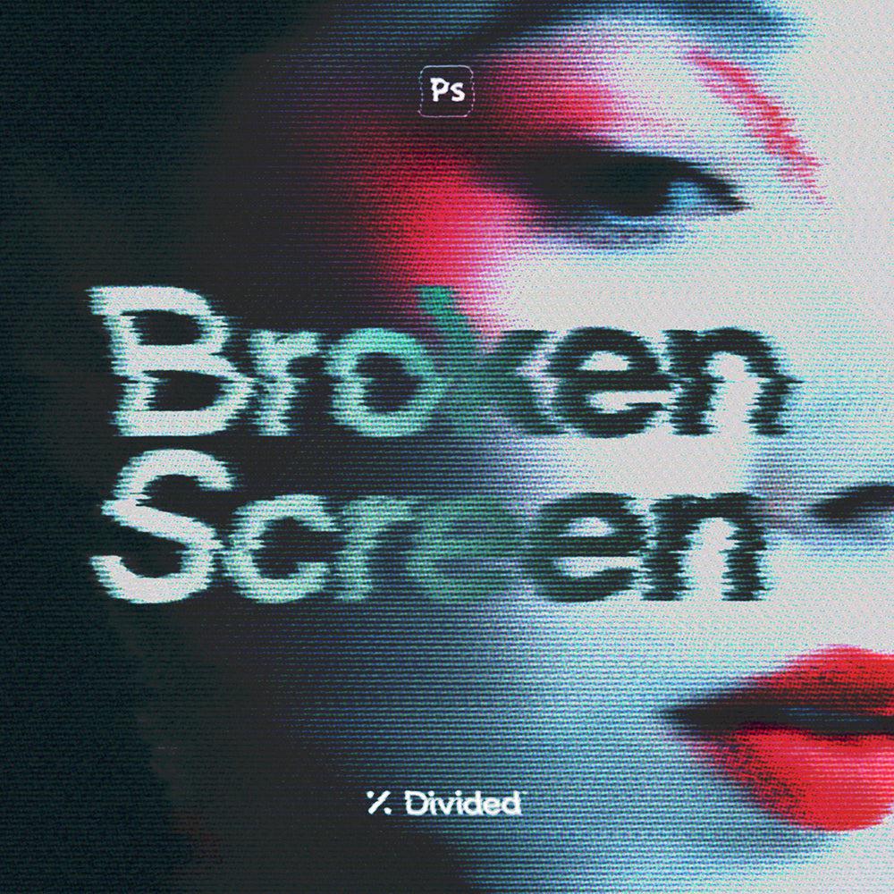 Broken Screen Glitch Effect