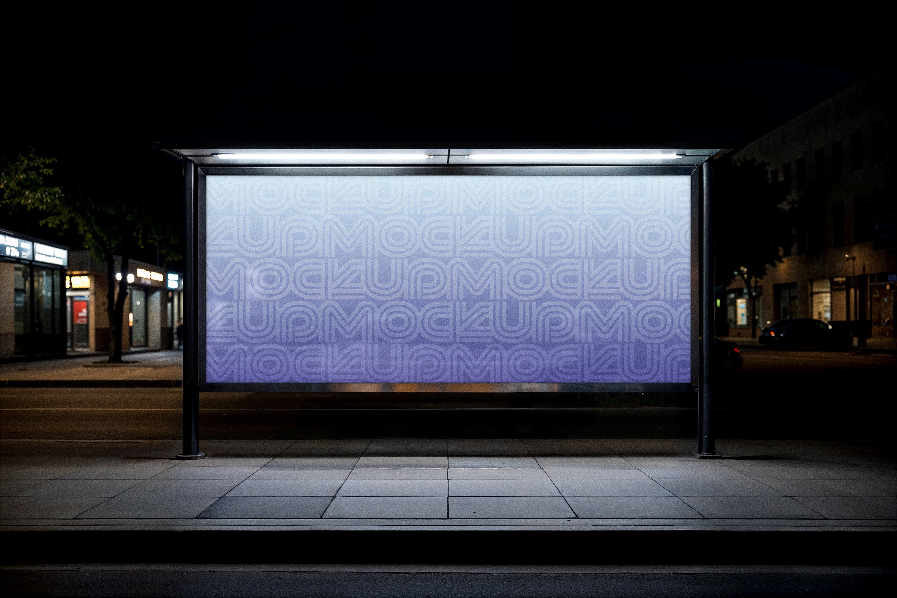 Bus Stop Billboard Mockup