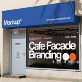 Cafe Facade Branding Mockup