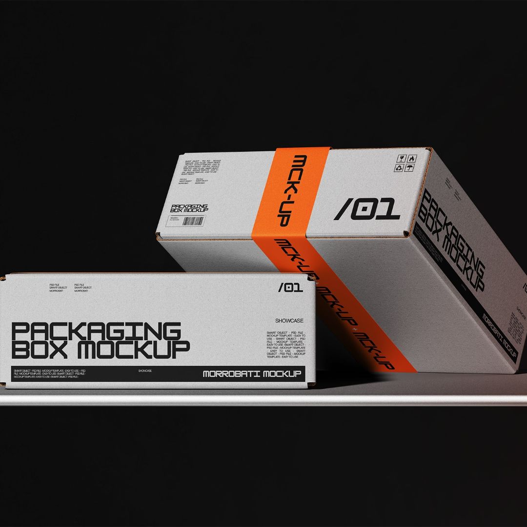 Cardboard Packaging Box Mockup by Morrobati, preview 1