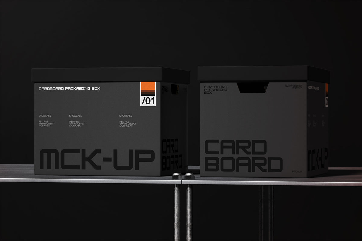 Cardboard Packaging Box Mockup by Morrobati, preview 3