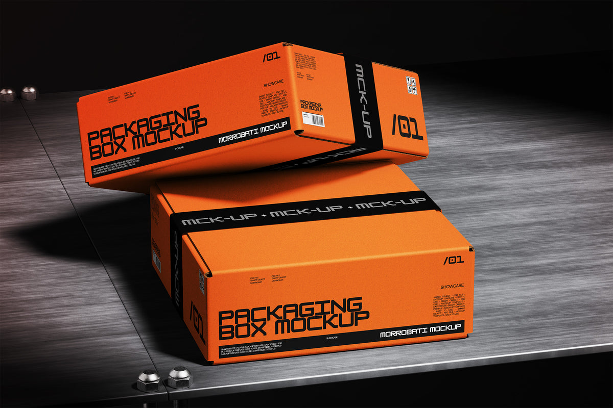 Cardboard Packaging Box Mockup by Morrobati, preview 3