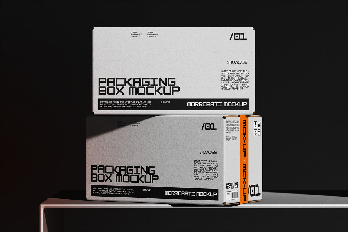 Cardboard Packaging Box Mockup by Morrobati, preview 3