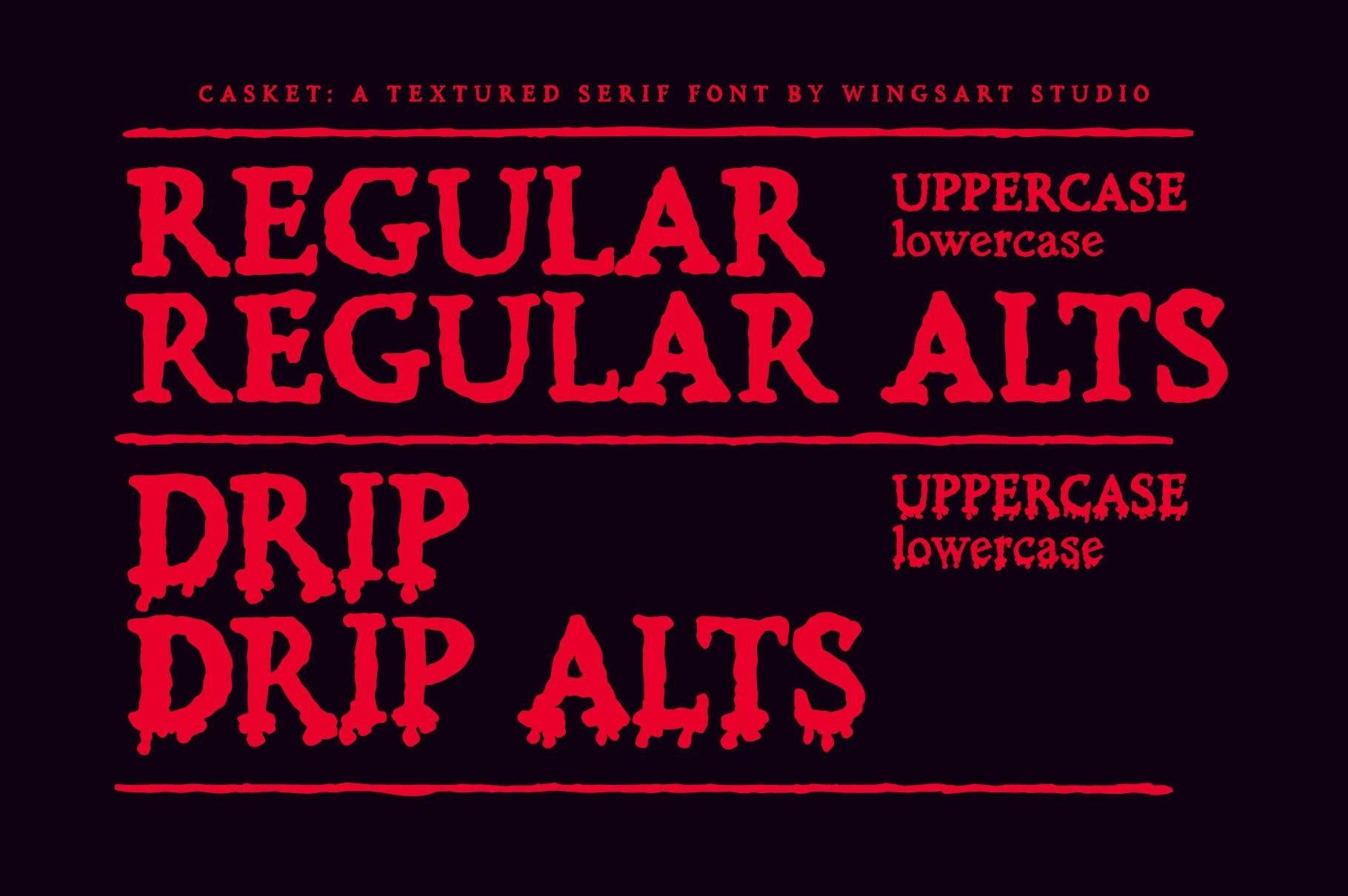 Casket - A Spine-Chilling Serif Font