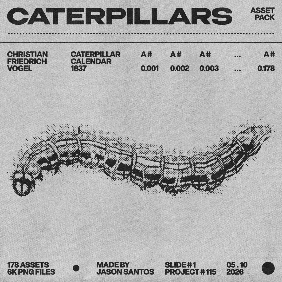Caterpillars Asset Pack by Jason Santos, preview 1