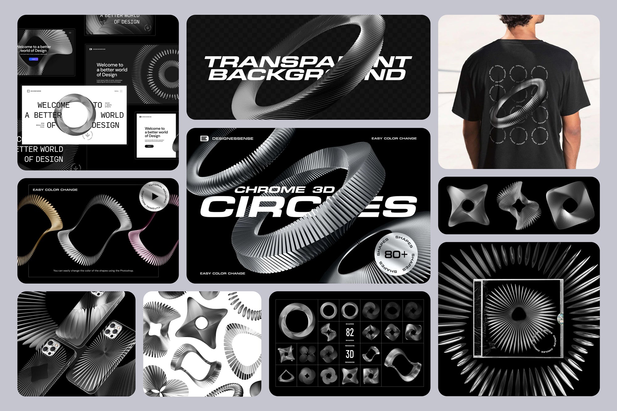 Chrome 3D Bundle 360+ elements