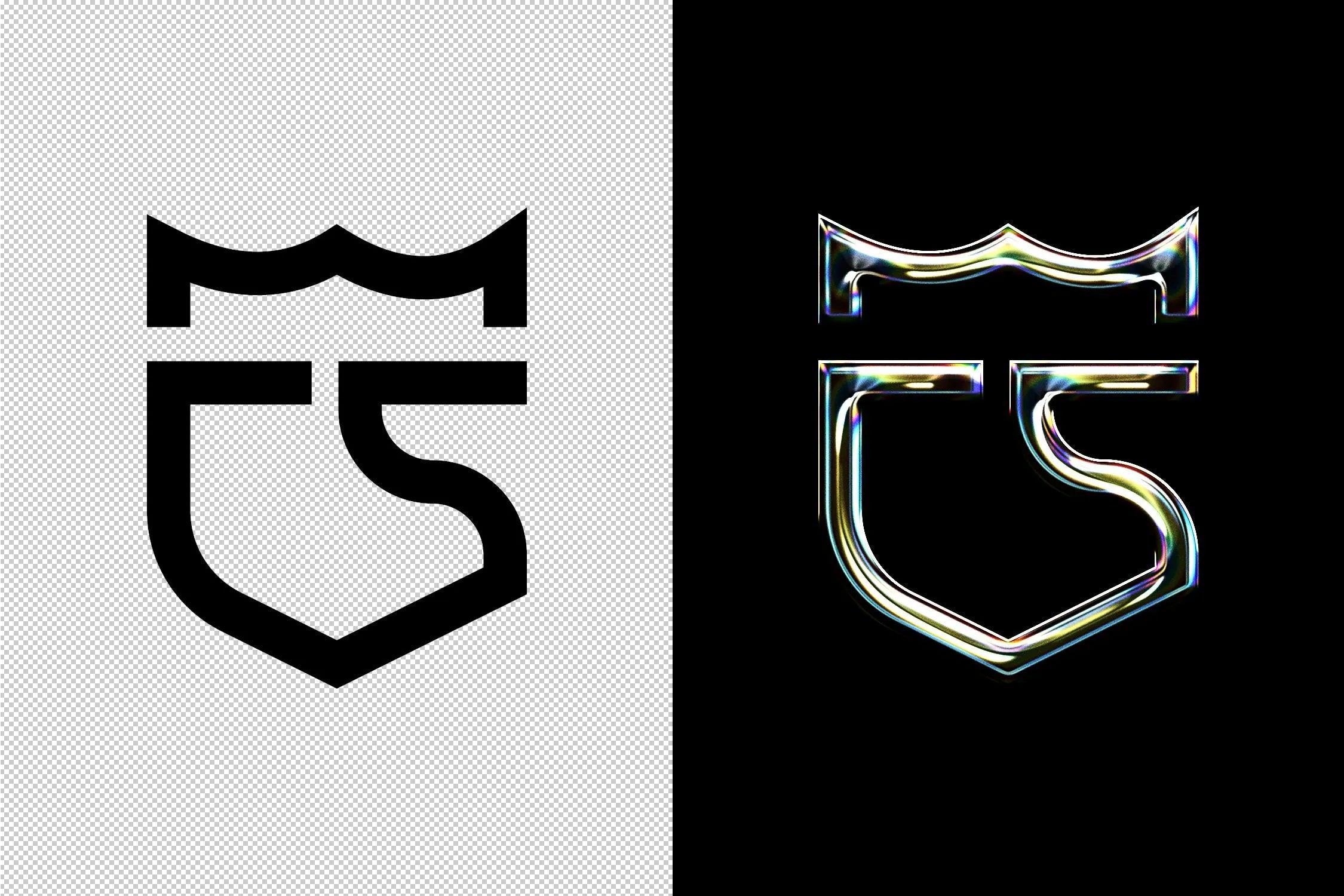 Chrome Logo Mockup