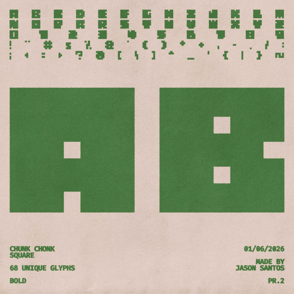Chunk Chonk Typeface by Jason Santos, preview 4