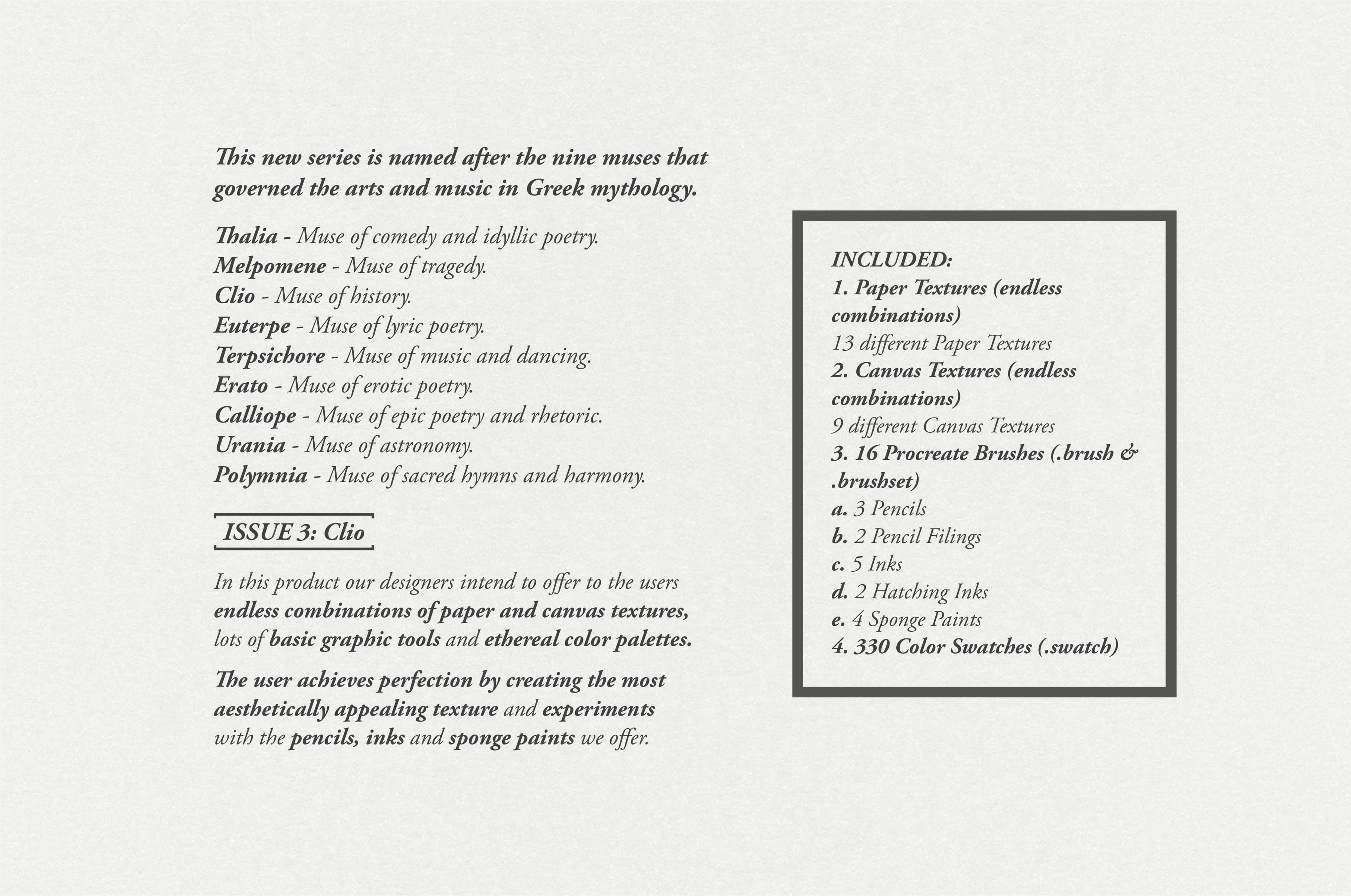 Clio's Procreate Kit