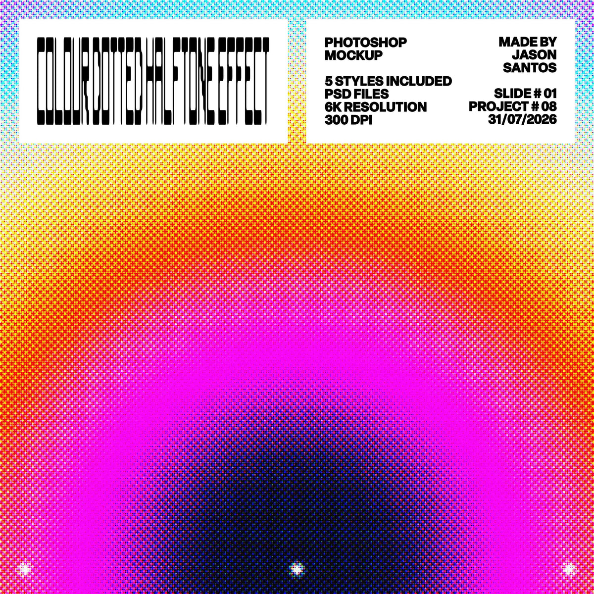 Colour Dotted Halftone Effect by Jason Santos, preview 1