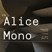 CS Alice Mono – Monospaced Font