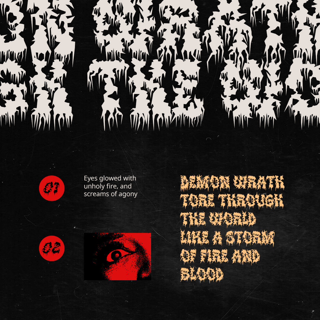 CS Cannibal – Black Metal Font by Craft Supply Co, preview 2