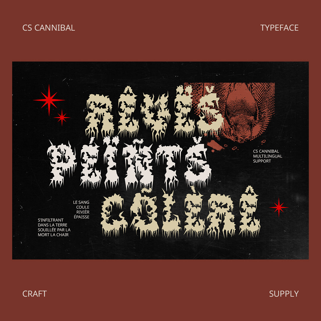 CS Cannibal – Black Metal Font by Craft Supply Co, preview 5