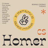 CS Homer – Reverse Contrast Font