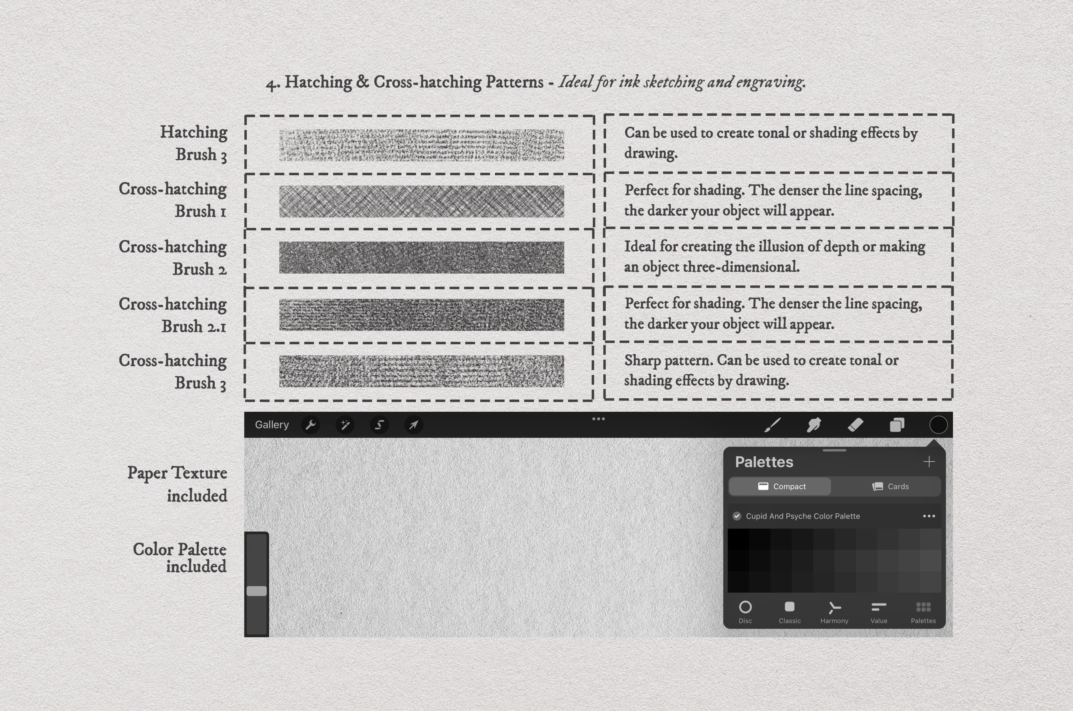 Cupid and Psyche Procreate Kit