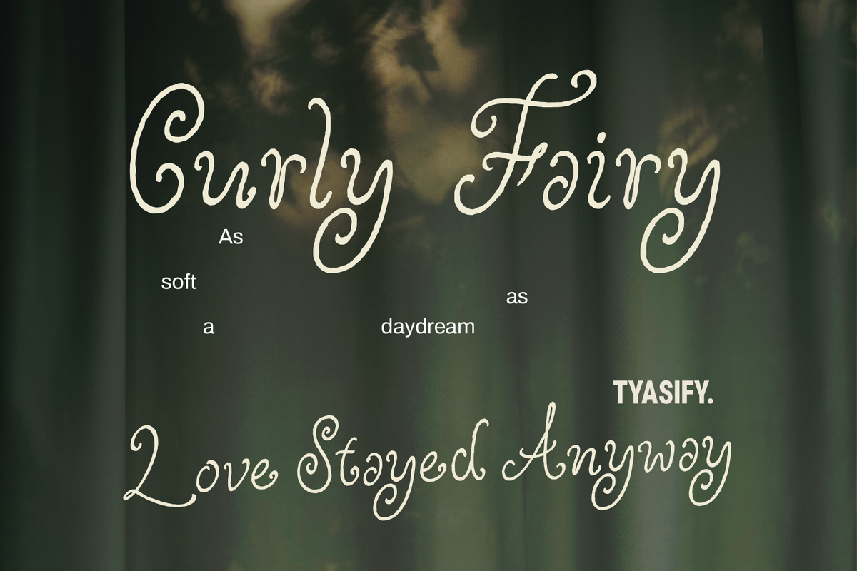 Curly Fairy Lovely Whimsical Font by Tyasify, preview 6