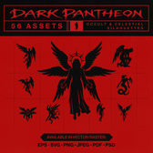 Dark Pantheon: 56 Occult & Celestial Silhouettes