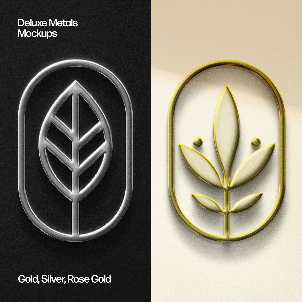 Deluxe Realistic Chrome Mockups