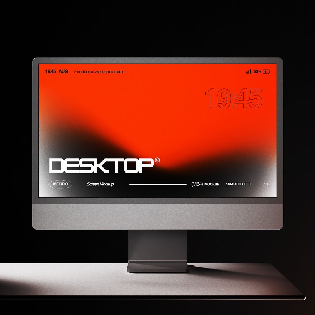 Desktop Monitor Mockup by Morrobati, preview 1