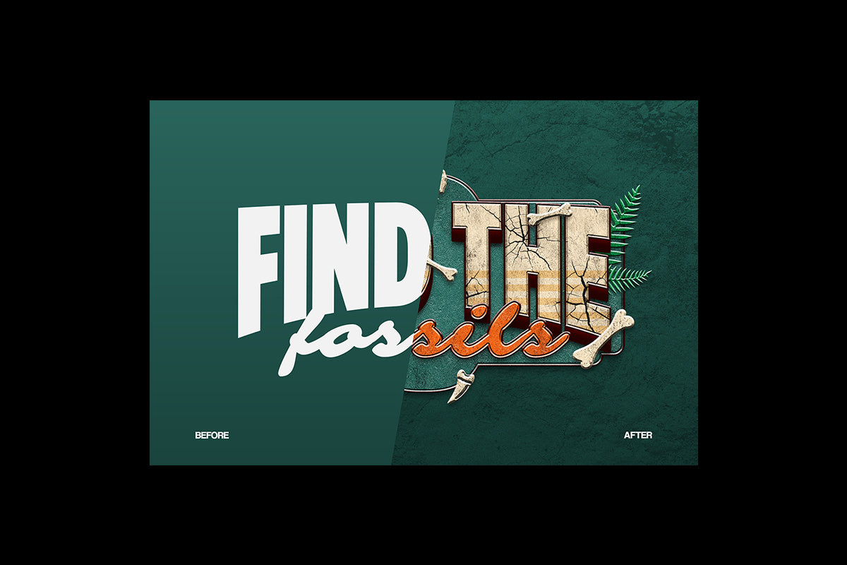 Dinosaur Fossils Text Effect by Matsero, preview 4