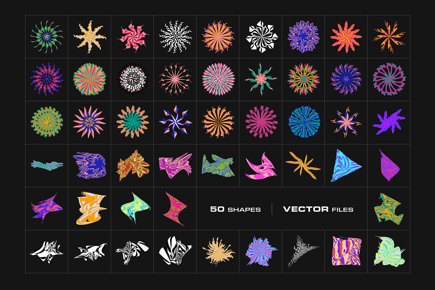 Distorted Abstract Circles & Shapes