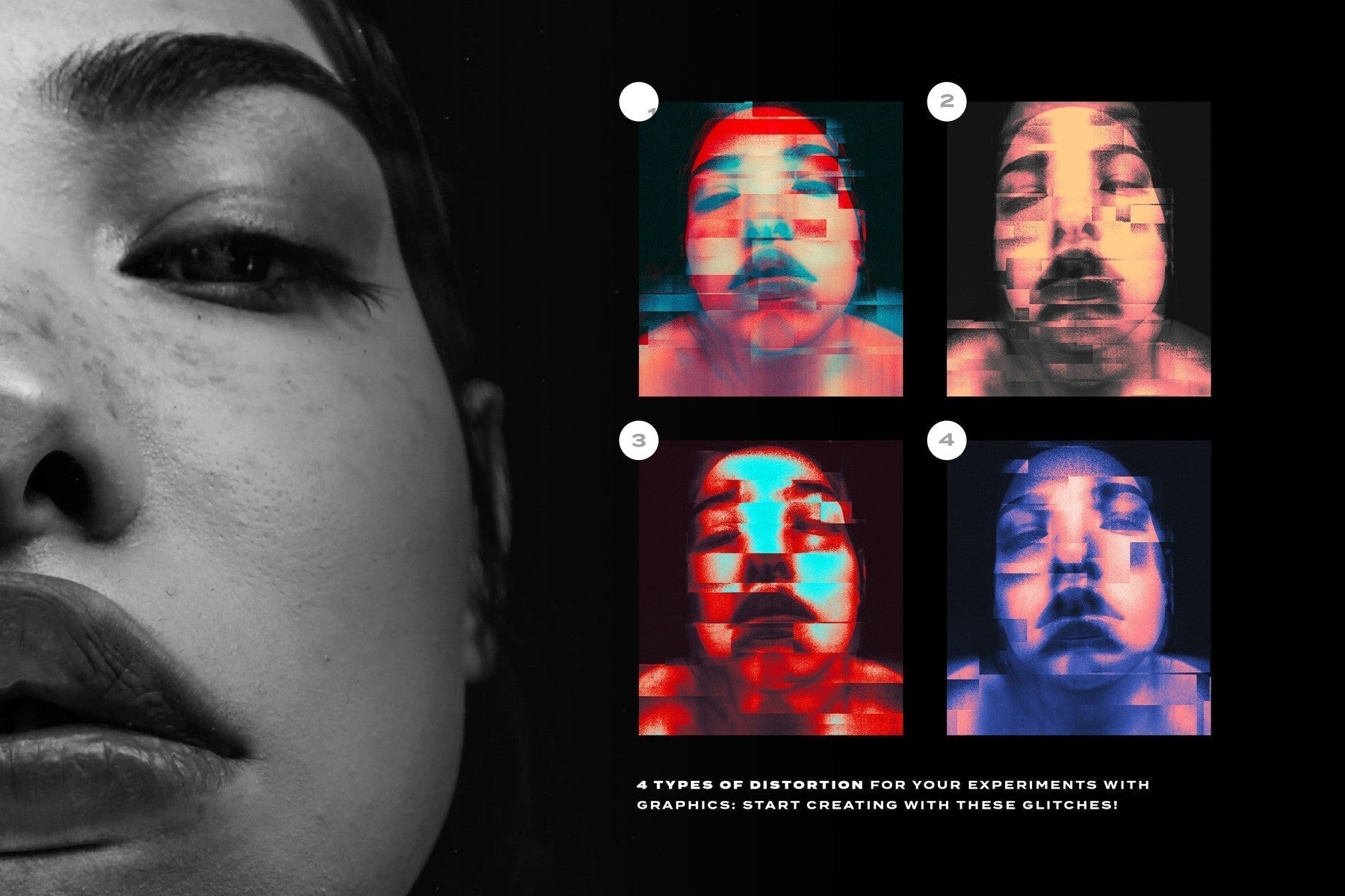 Distortion Glitch Photo Effects