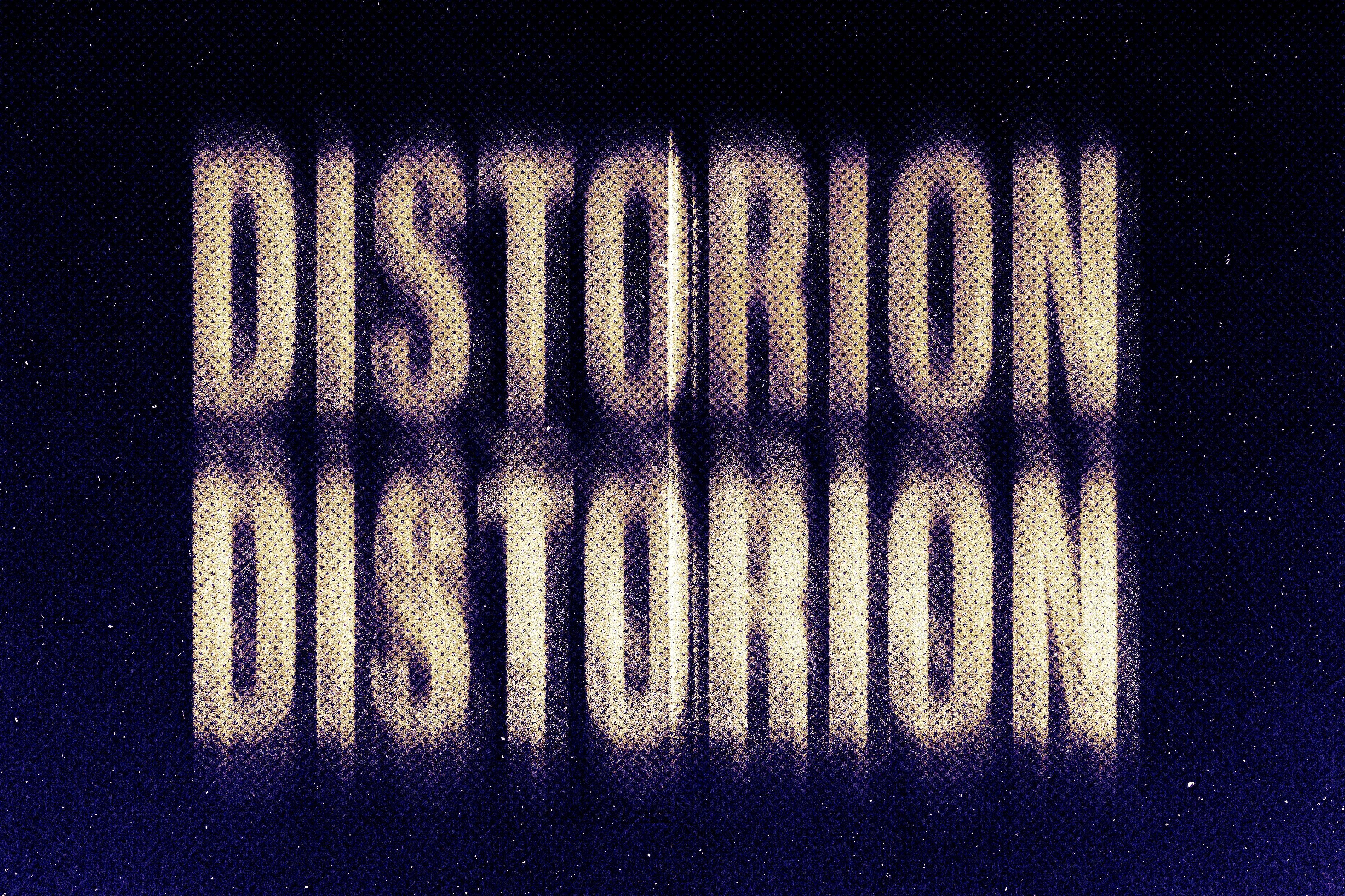 Distortion Halftone Text & Graphic Effect