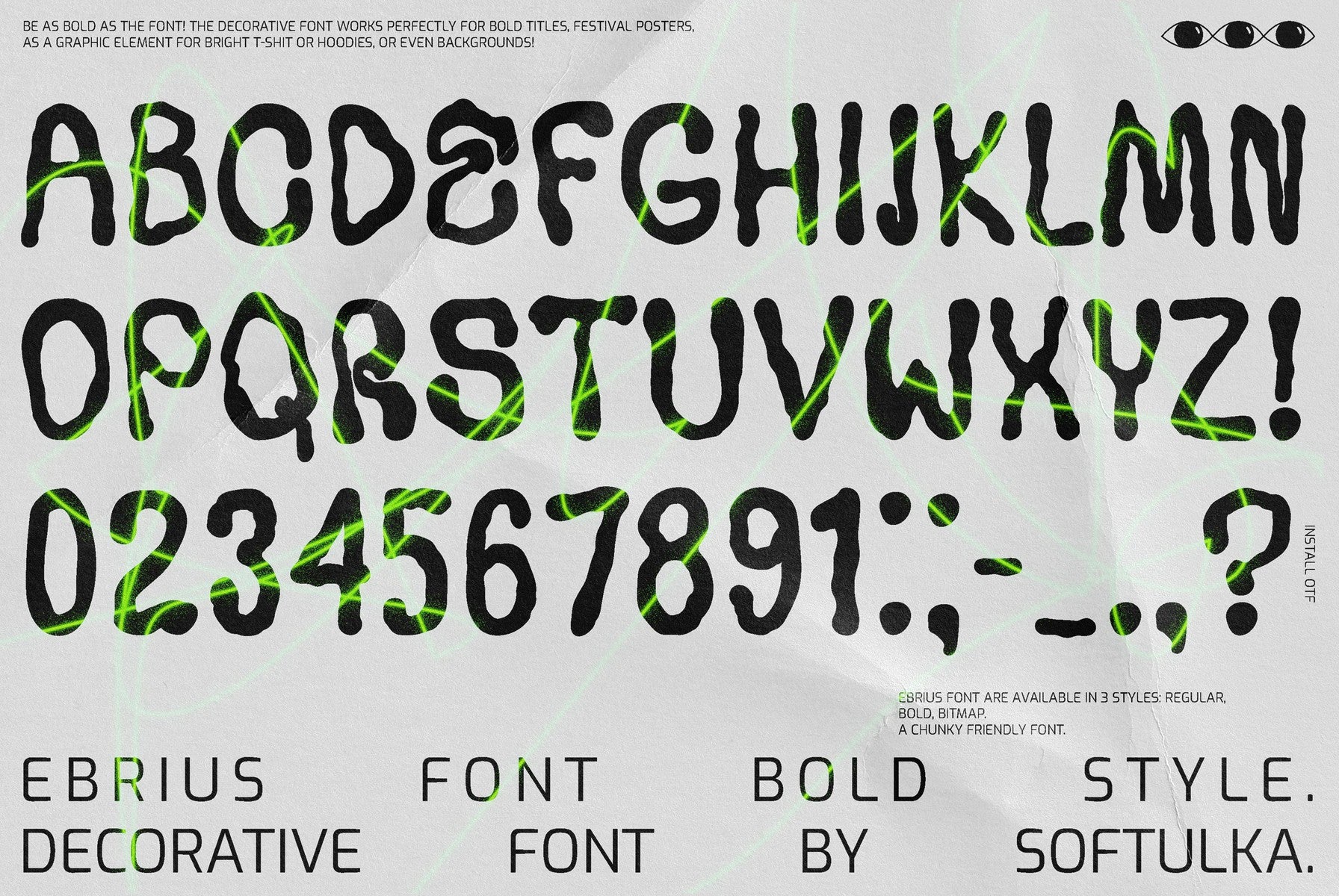 Ebrius Font - Trippy Bitmap Font