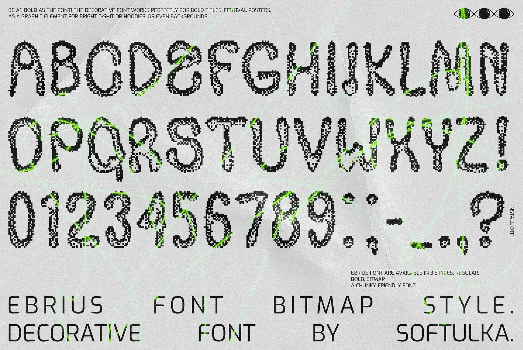 Ebrius Font - Trippy Bitmap Font