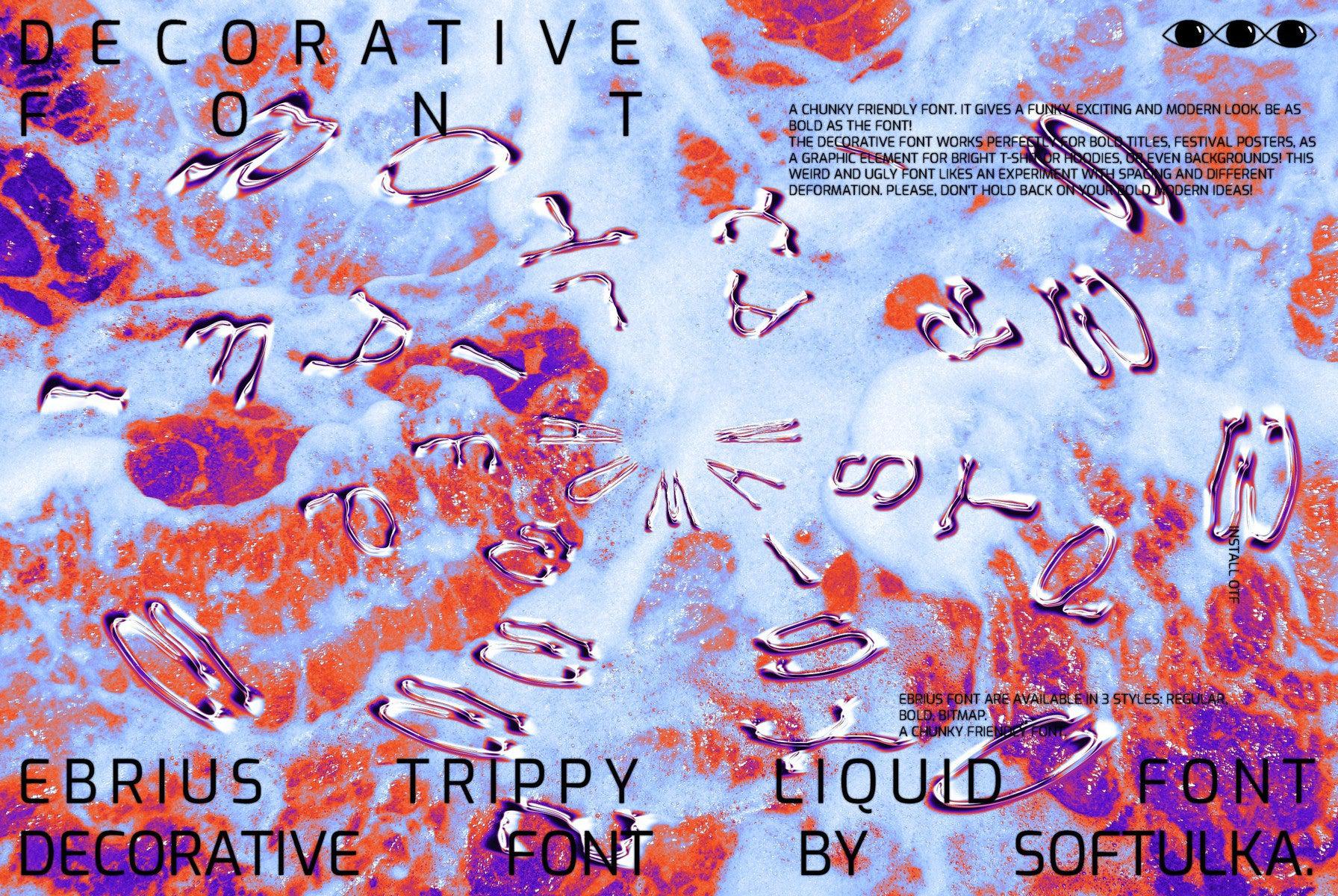 Ebrius Font - Trippy Bitmap Font