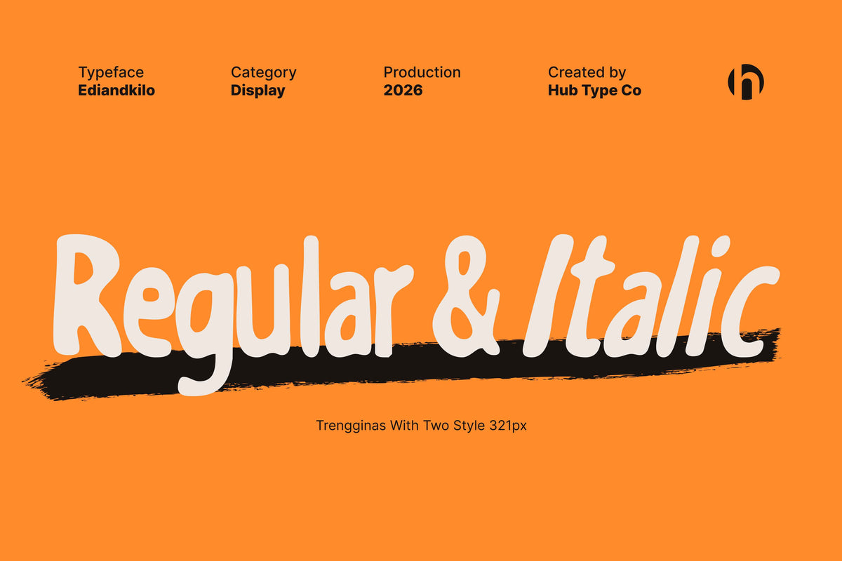 Ediandkilo – Playful & Bold Display Typeface by Hub Type Co, preview 2