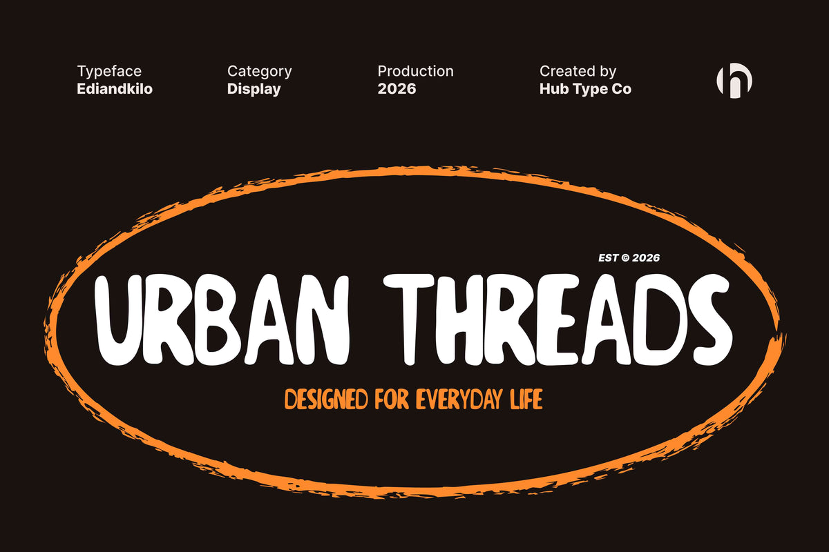 Ediandkilo – Playful & Bold Display Typeface by Hub Type Co, preview 7