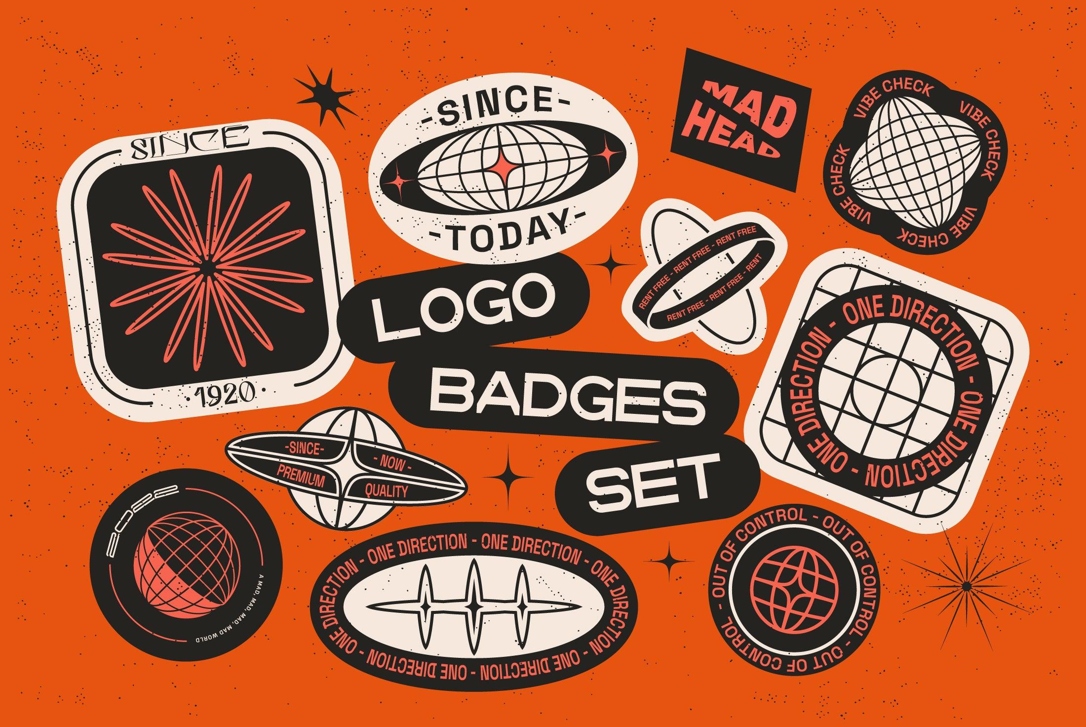 Editable Logo Badge Builder Set