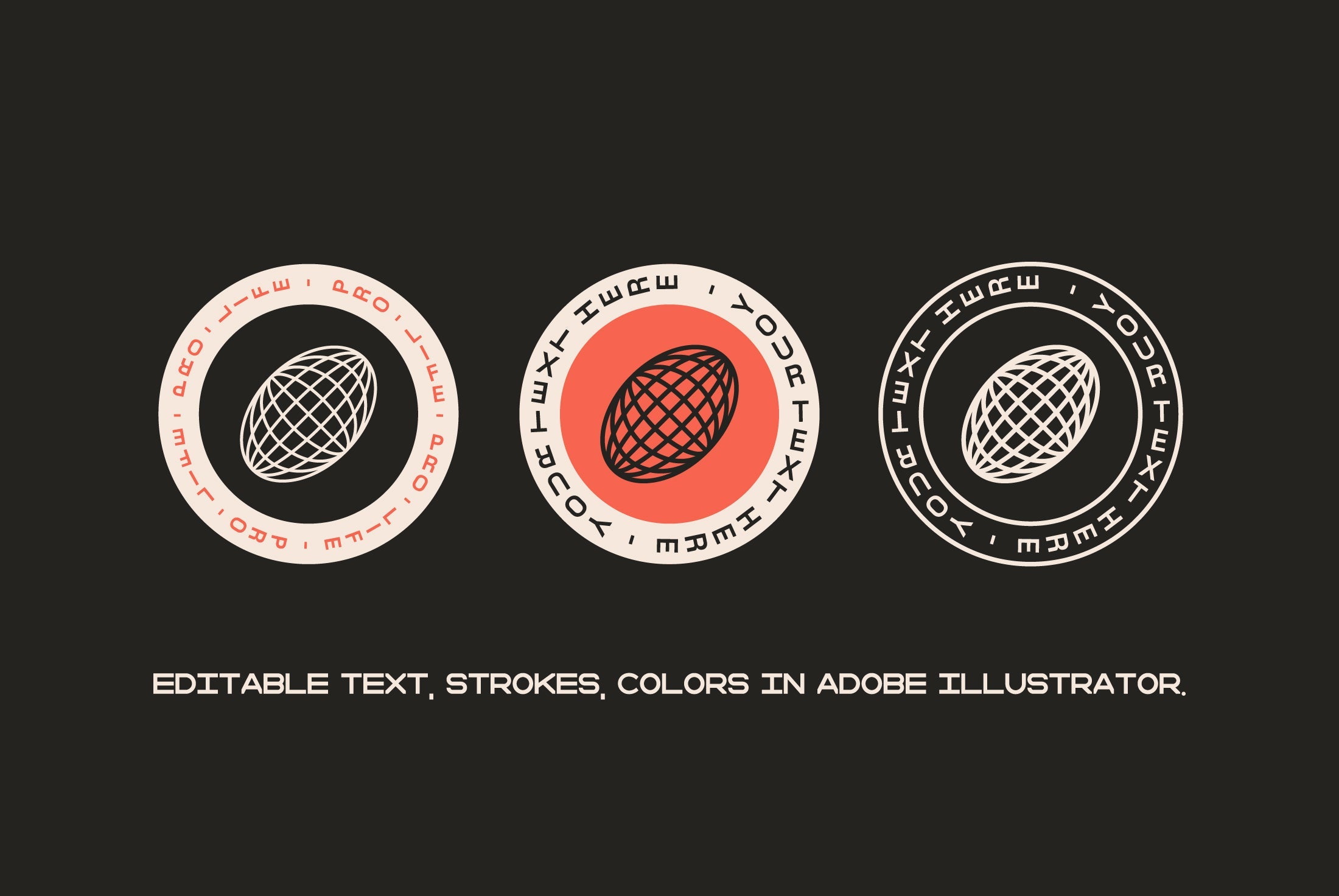 Editable Logo Badge Builder Set