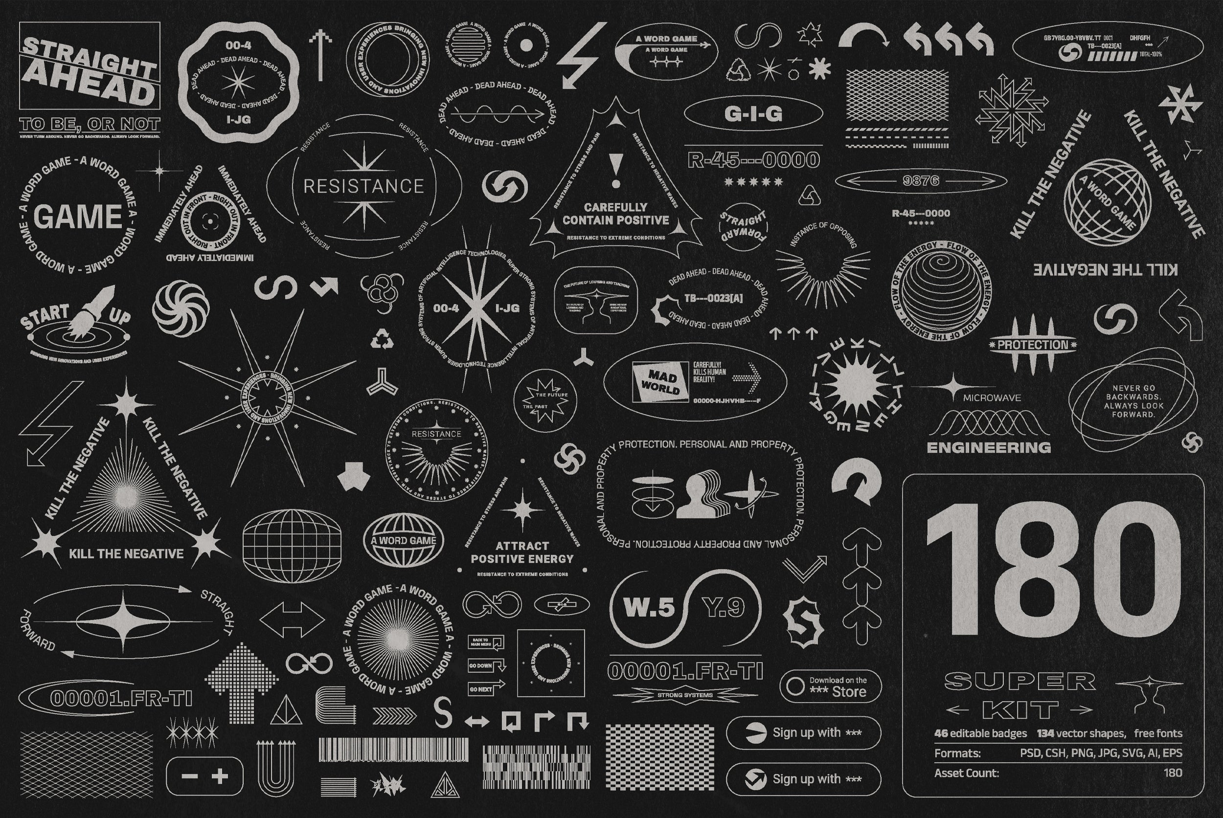 Editable Logo Badge Shapes Kit
