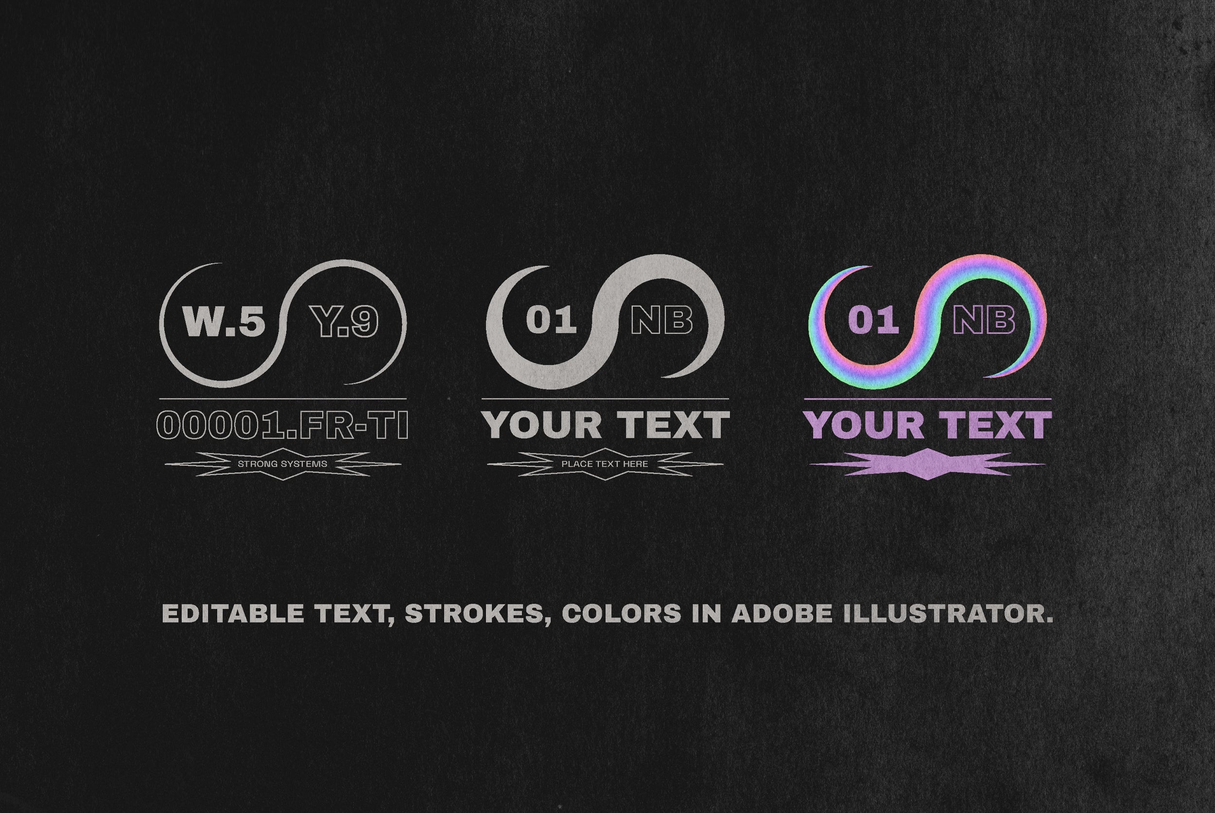 Editable Logo Badge Shapes Kit