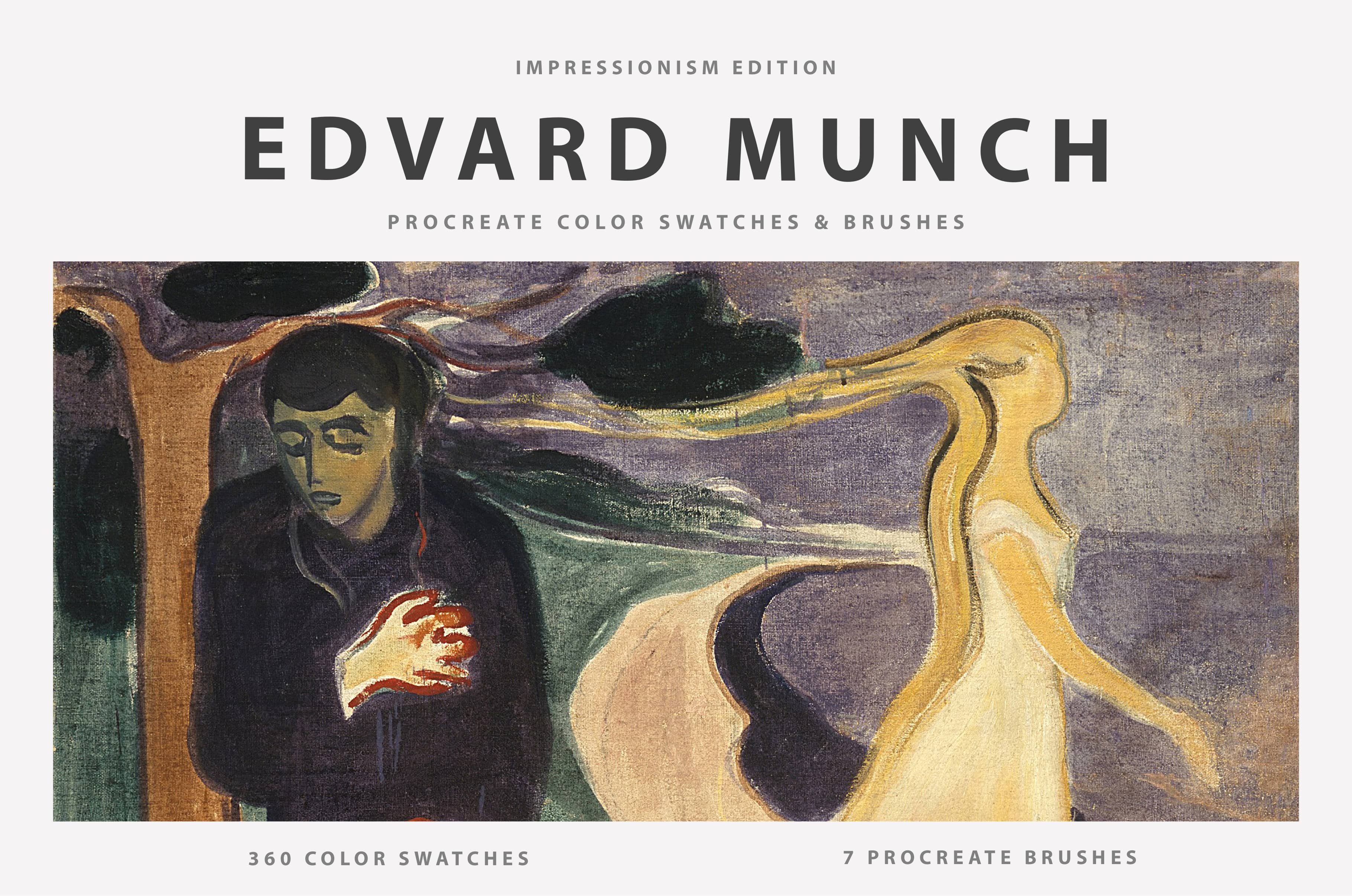 Edvard Munch Procreate Brushes & Color Palettes