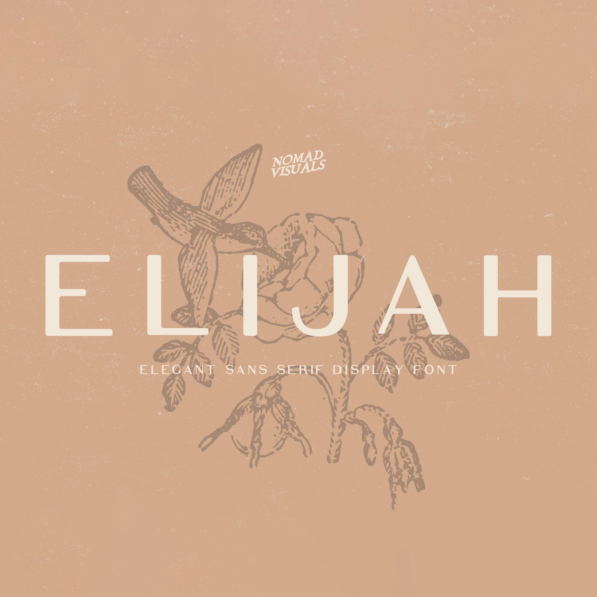 Elijah Sans Serif Display Font