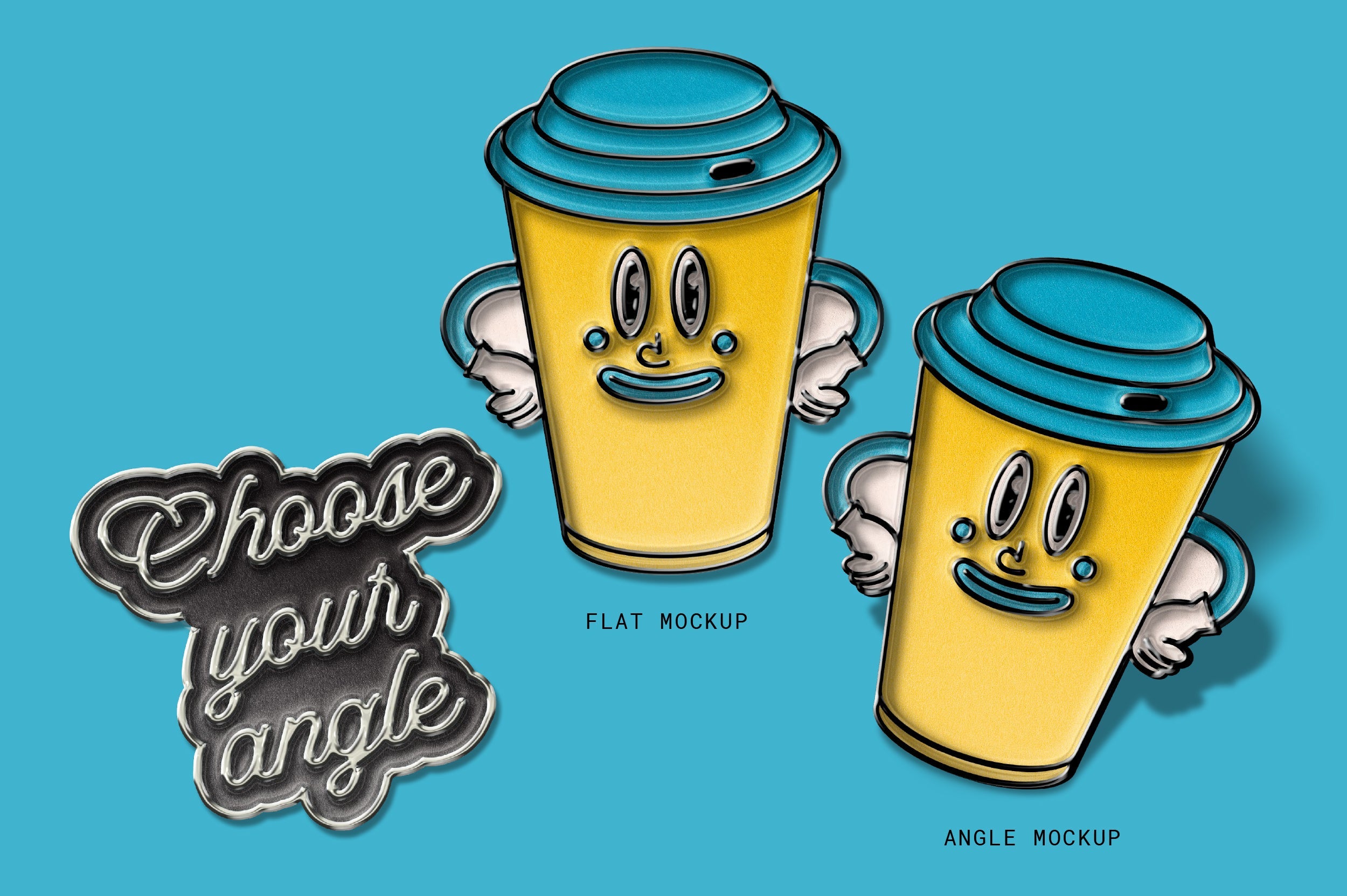 Enamel Logo Pin Mockup