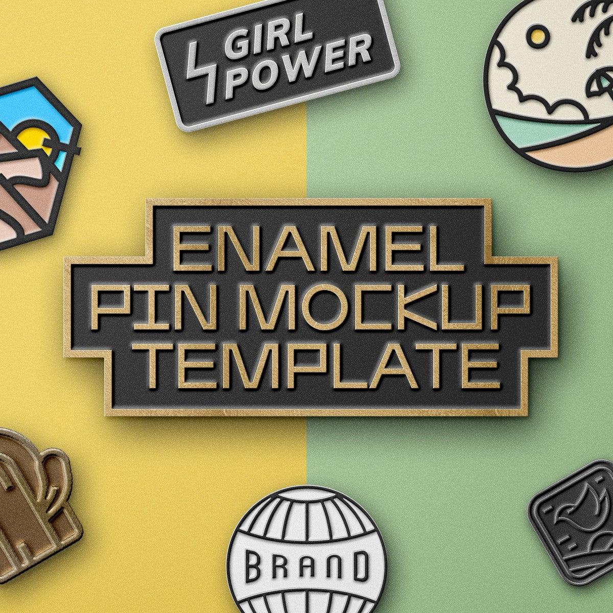 Enamel Pin Mockup
