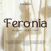 Feronia Elegant Serif Font