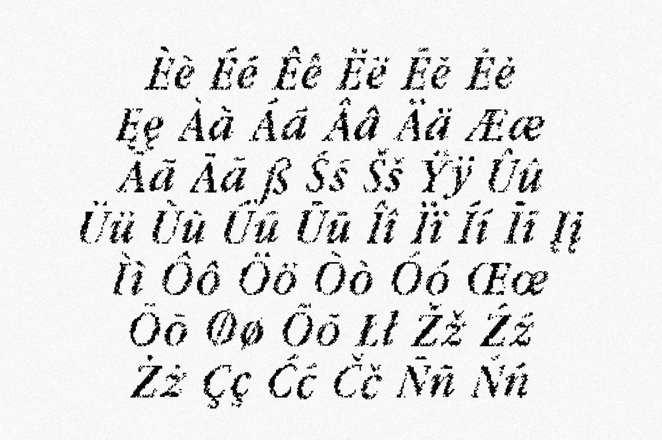 fffffff Pixel Serif Font